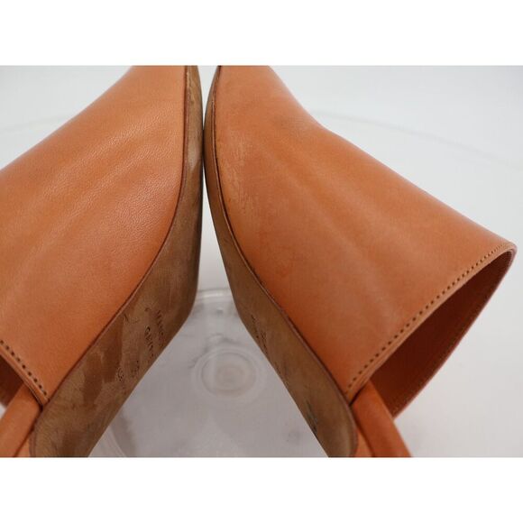 Mansur Gavriel Sun Slide Sandal Mule Size 36 EU 6 US Brown Leather Block Heel - Picture 9 of 13